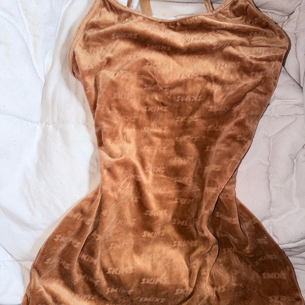 Brown Velvet Skims Dress